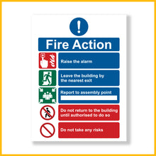 Cartello Antincendio VSafety 'Fire Action 5' - 150x200 Mm - Plastica Rigida 2 Mm - Norme EN ISO 7010 - 5