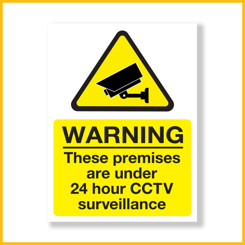 Warning 24 Hour Surveillance Decal (Reflective